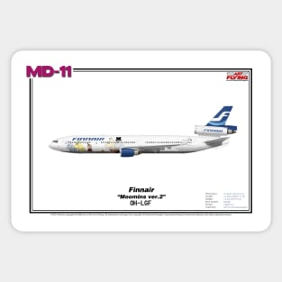 McDonnell Douglas MD-11 - Finnair "Moomins ver.2" (Art Print) Sticker